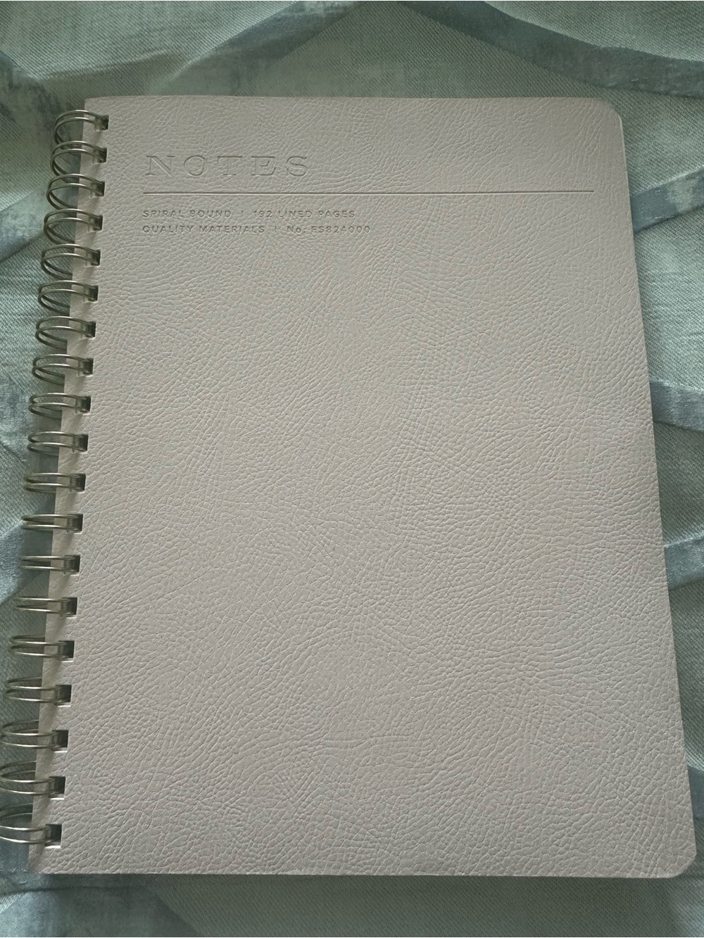 Fringe Embossed 'NOTES' Spiral Notebook in Blush